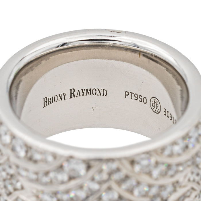 Briony Raymond Bague Cocktail Platine Diamant