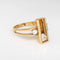 Bague 56 Bague diamant mobile vintage des années 70 en or jaune 18 carats, taille 5,75, bijou géométrique 58 Facettes G13880