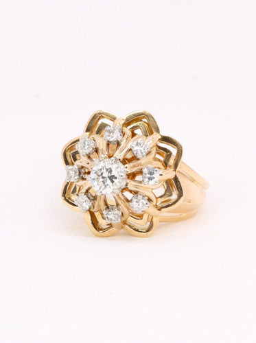 Bague 53 Bague dome vintage diamants 58 Facettes 959