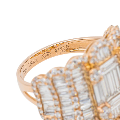 Bague 54 Djula Bague Cocktail Or rose Diamant 58 Facettes 3530666CN