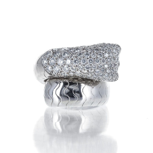 Bague 51.5 Cartier - Bague Panthère Or Blanc Diamants "Lakarda" 58 Facettes 2.18804