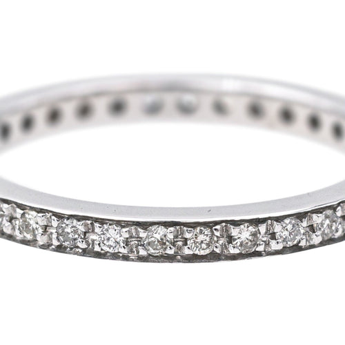 Bague 54 Bague Alliance américaine   Or blanc Diamant 58 Facettes 4152531RV