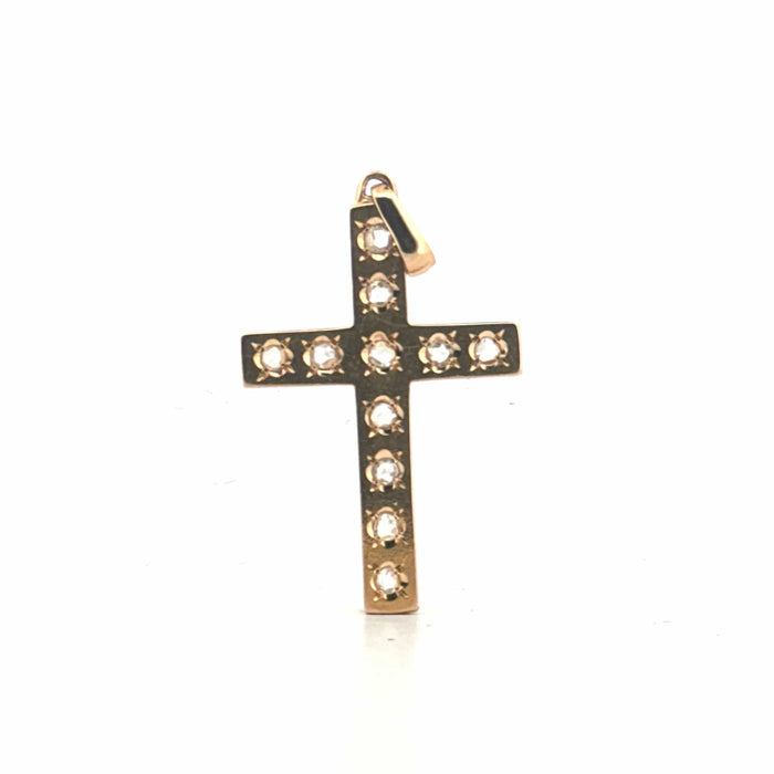 Pendentif Pendentif Croix or jaune diamants 58 Facettes 2-PEA1-GS28848