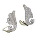 Boucles d'oreilles Boucles d'oreilles à clips en diamant en forme d'aile vintage des années 1950 58 Facettes 24299-0258