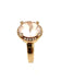 Ring 58 POIRAY. “Filles Antik” collection, 18K rose gold ring, rose quartz and diamonds 58 Facettes