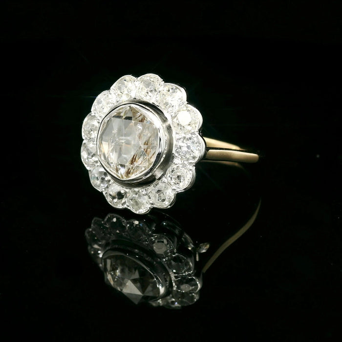 Bague 52 Bague ancienne avec diamants de 2,70 carats vers 1910 58 Facettes