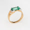 Bague Bague vintage des années 70 avec diamant émeraude de 1,75 ct, taille 7, or jaune 18 carats, bijoux fins 58 Facettes G14062