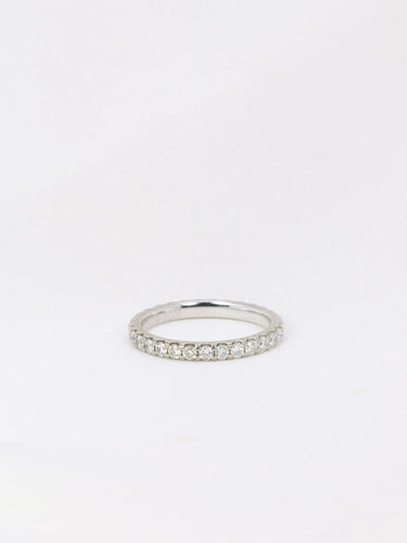 Alliance américaine or blanc diamants 0,9 ct