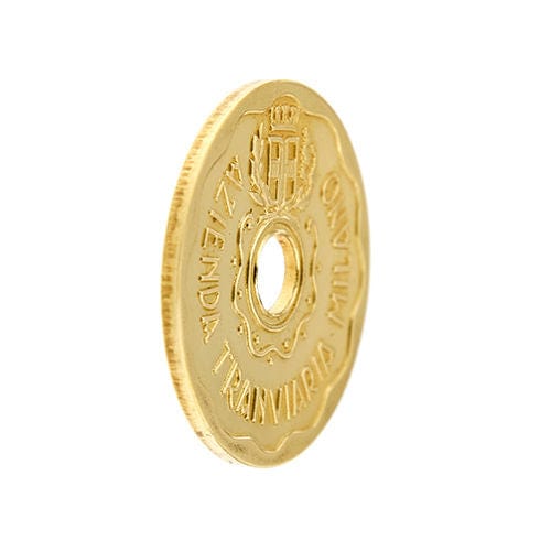 Pendentif Jeton de tramway Milan en or jaune 58 Facettes 37301