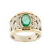 Ring Ring with emerald and diamonds 58 Facettes 36072