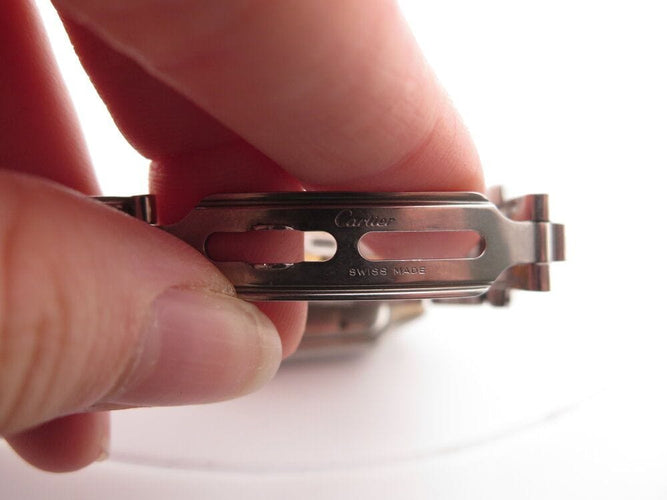 Montre vintage montre CARTIER panthere 110000r or 18k 2 rangs acier quartz 58 Facettes 268500