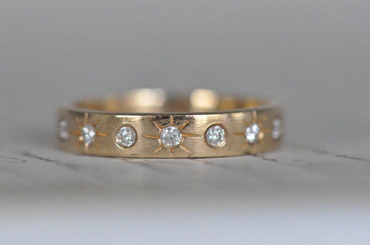 Bague 53 Bague vintage en diamant 18 carats 58 Facettes