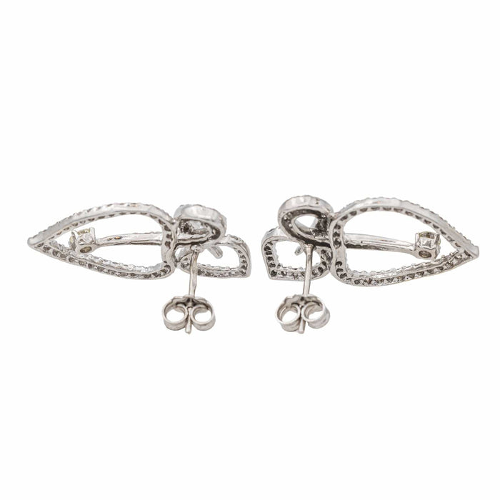 Boucles d'oreilles Boucles d'oreilles Feuille Or blanc Diamant 58 Facettes 3367695CN