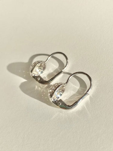Boucles d'oreilles Boucles d'oreilles or blanc diamants 58 Facettes