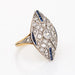 Ring 52.5 Vintage Art Deco Diamond Sapphire Ring 58 Facettes G12009
