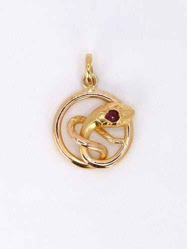 Pendentif Pendentif charms ancien serpent or jaune 58 Facettes 1087.12