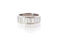 Bague 56 Bague bandeau sertie de diamants baguettes 58 Facettes 25835-DV