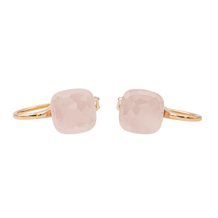 Pomellato Boucles d'oreilles Dormeuses Nudo Or rose Quartz