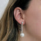 Boucles d'oreilles BOUCLES D'OREILLES "DORMEUSES" OR BLANC DIAMANTS ET PERLES 58 Facettes BO/240060
