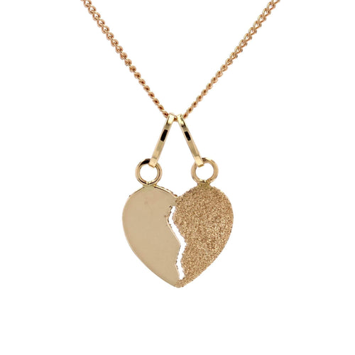 Collier Pendentif coeur sécable en or et sa chaine 58 Facettes 24-336