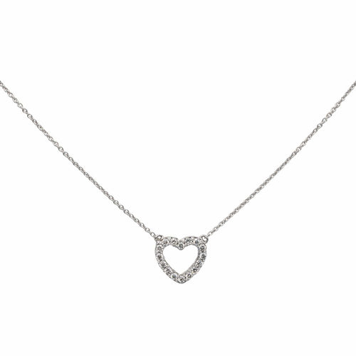 Collier Collier Coeur Or blanc Diamant 58 Facettes 3079788CN
