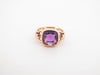 Ring 49 POIRAY indrani gm amethyst ring in pink gold 58 Facettes 259050
