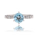 Ring 59 Old aquamarine solitaire and diamond ring 58 Facettes 20-172