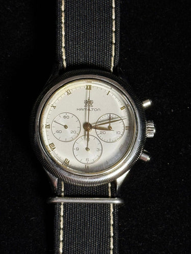 Montre HAMILTON Lancaster – Montre chronographe mécanique – Calibre Lemania 861 (Speedmaster) – Vintage 58 Facettes