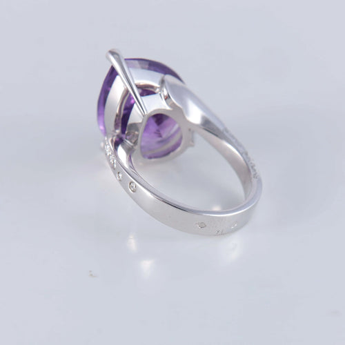 Bague 53 Marco Molinario - Bague Améthyste Diamants 58 Facettes AB14