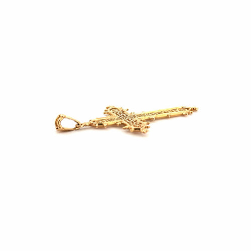 Pendentif Pendentif Croix Or Jaune 18k 58 Facettes PE-GS34837