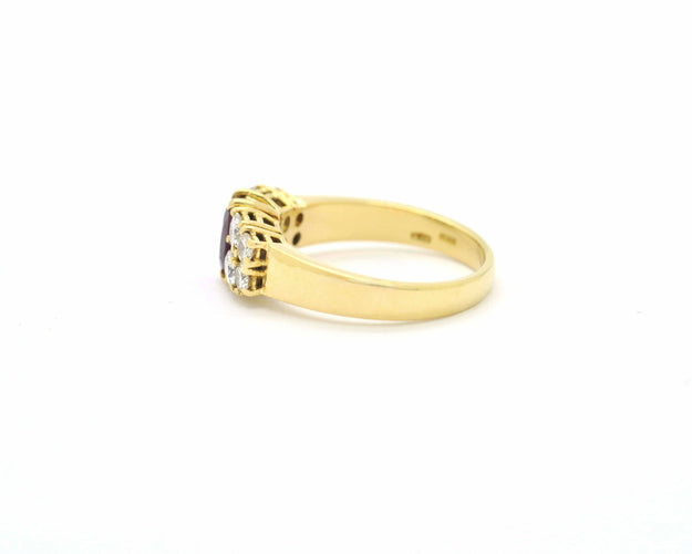 Bague Anello oro giallo con rubino  e diamanti 58 Facettes