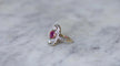 Bague 53 Bague Marquise Art Déco Rubis Birman et Diamants 58 Facettes