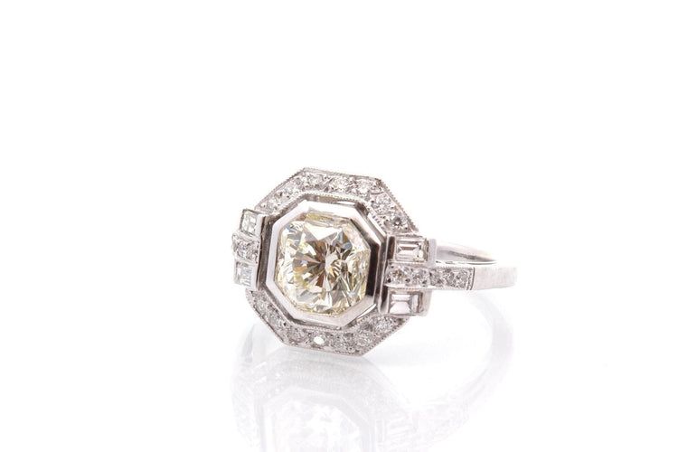 Bague 53.5 Bague diamant de 1,83cts M/VS2 58 Facettes 26854-26745