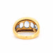 Bague 53 Bague Jonc Vintage, Or jaune, Saphirs Naturels 4 Carats 58 Facettes 383