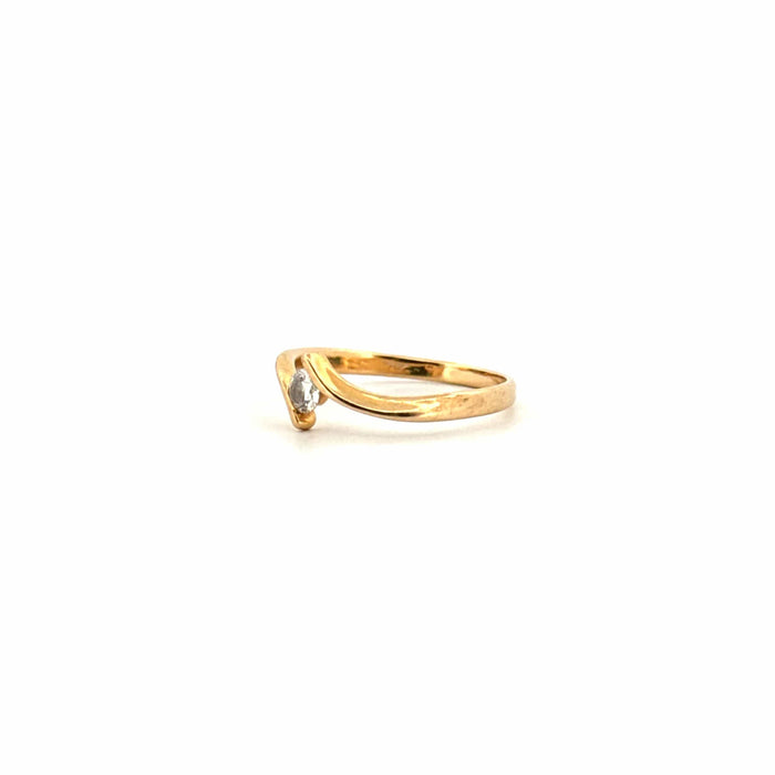 Bague 55 Solitaire or jaune et diamant 58 Facettes 64-GS35885-1