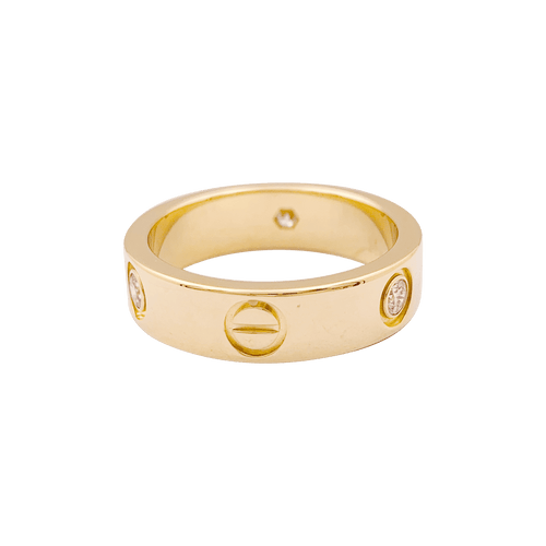 Bague 52 Bague Cartier, "Love 3 diamants", or jaune, diamants. 58 Facettes 34301