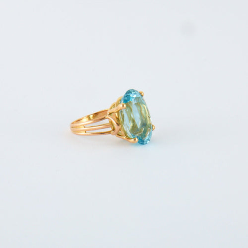 Bague 55 Bague Or Jaune Topaze 58 Facettes