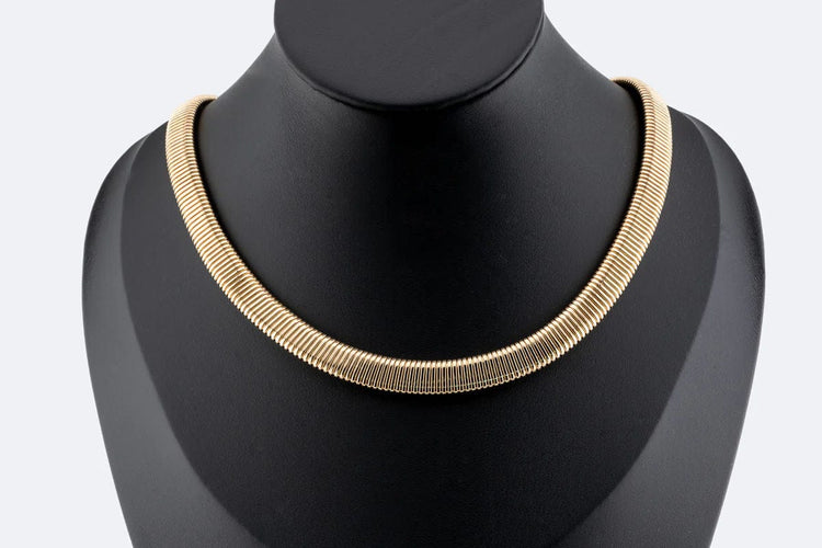 Collier Oro Giallo Snake tubogas in oro giallo 58 Facettes col294