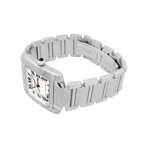 Montre Montre Cartier, "Tank Française", acier. 58 Facettes 34714