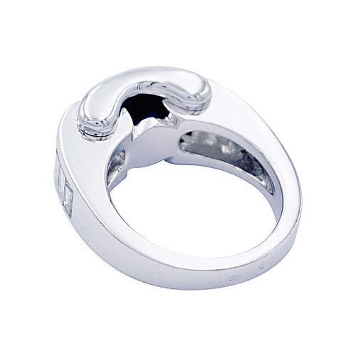 Bague 52 Bague Mauboussin, "Alessandra", or blanc, saphir, diamants. 58 Facettes 32448