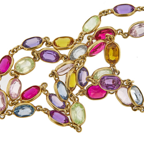 Collier Collier pierres de couleur 58 Facettes 28080