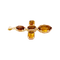Pendentif Pendentif "Croix" or rose, citrines. 58 Facettes 34098