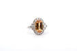 Bague 53 Bague platine, topaze et diamants 58 Facettes 26067-25649d