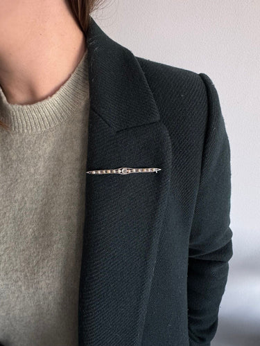 Broche Broche en Or Blanc, Diamants et Perles 58 Facettes