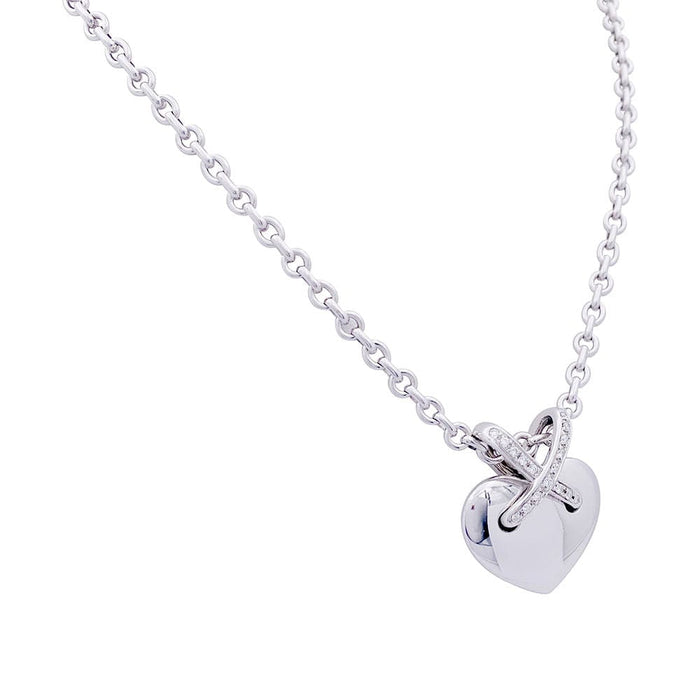 Collier Collier Chaumet, "Coeur Liens", or blanc et diamants. 58 Facettes 33712