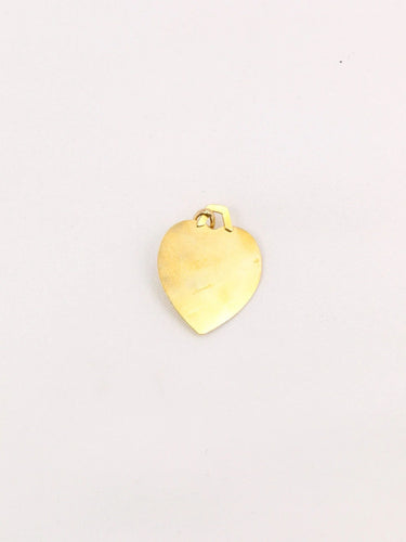 Pendentif Médaille amour Augis coeur Plus qu'hier moins que demain 2 ors 58 Facettes J514