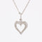 Collier Pendentif coeur diamants et sa chaine or blanc 58 Facettes 25-048