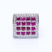 Bague 54 Bague en or blanc avec diamants et rubis 58 Facettes N102917EJ