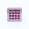 Bague 54 Bague en or blanc avec diamants et rubis 58 Facettes N102917EJ