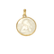 Pendentif Médaille en nacre et or jaune 18kt ange Raphaël 58 Facettes